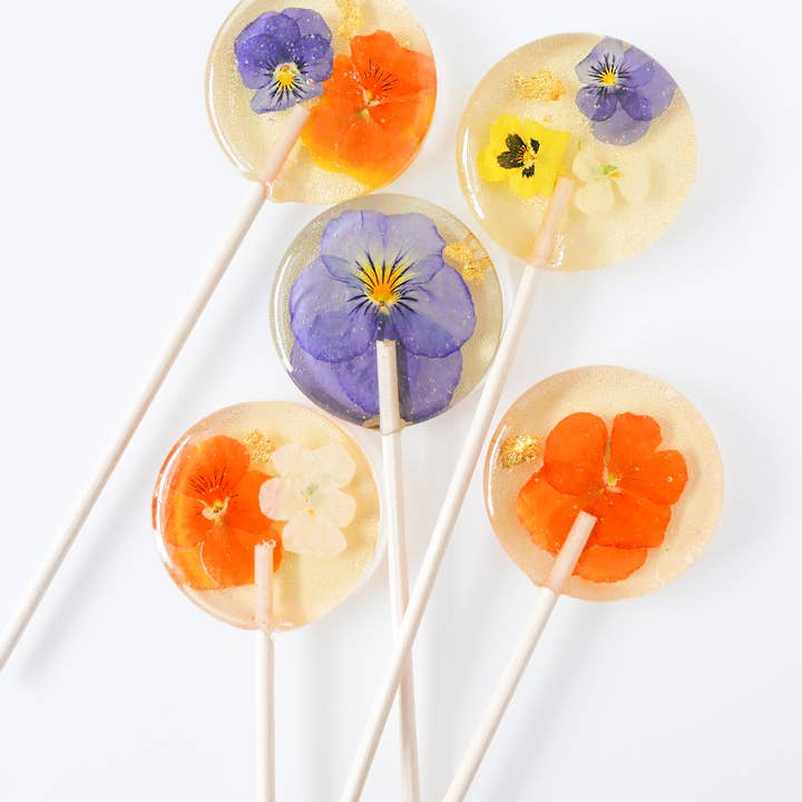 Hard Nectar - Wholesale Lollipop - Elderflower Champagne  Lollipop 5 pc Gift-set  | vegan candy