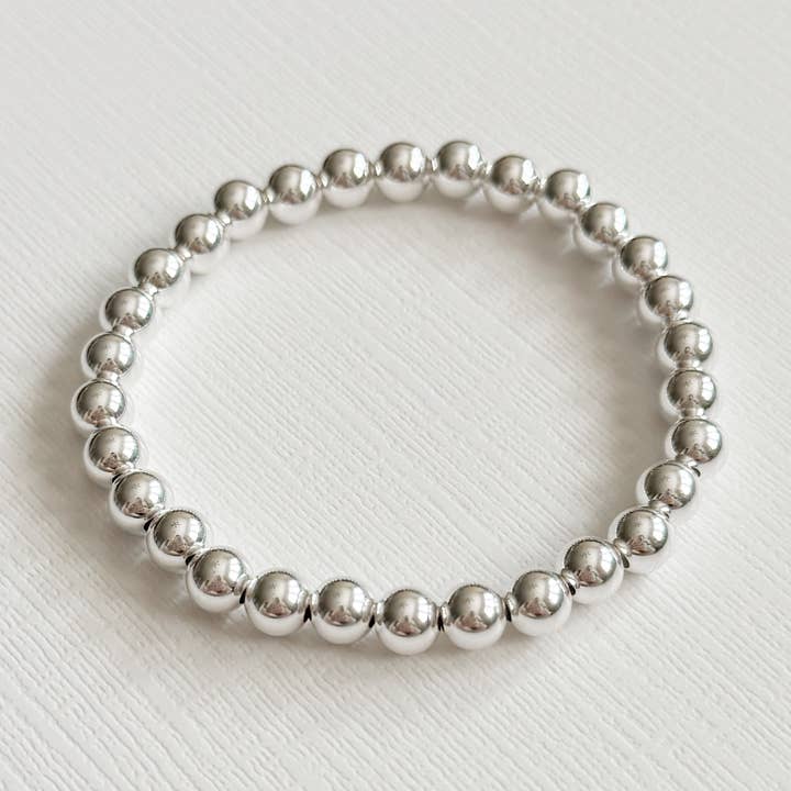 6mm Silver Bracelet for wholesale by Gardenia Co