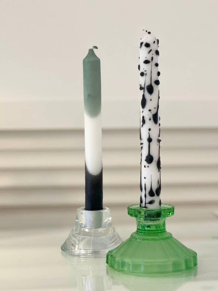 BLACK & WHITE SPLASH CANDLES - 3 pack for wholesale by Cornish Glow
