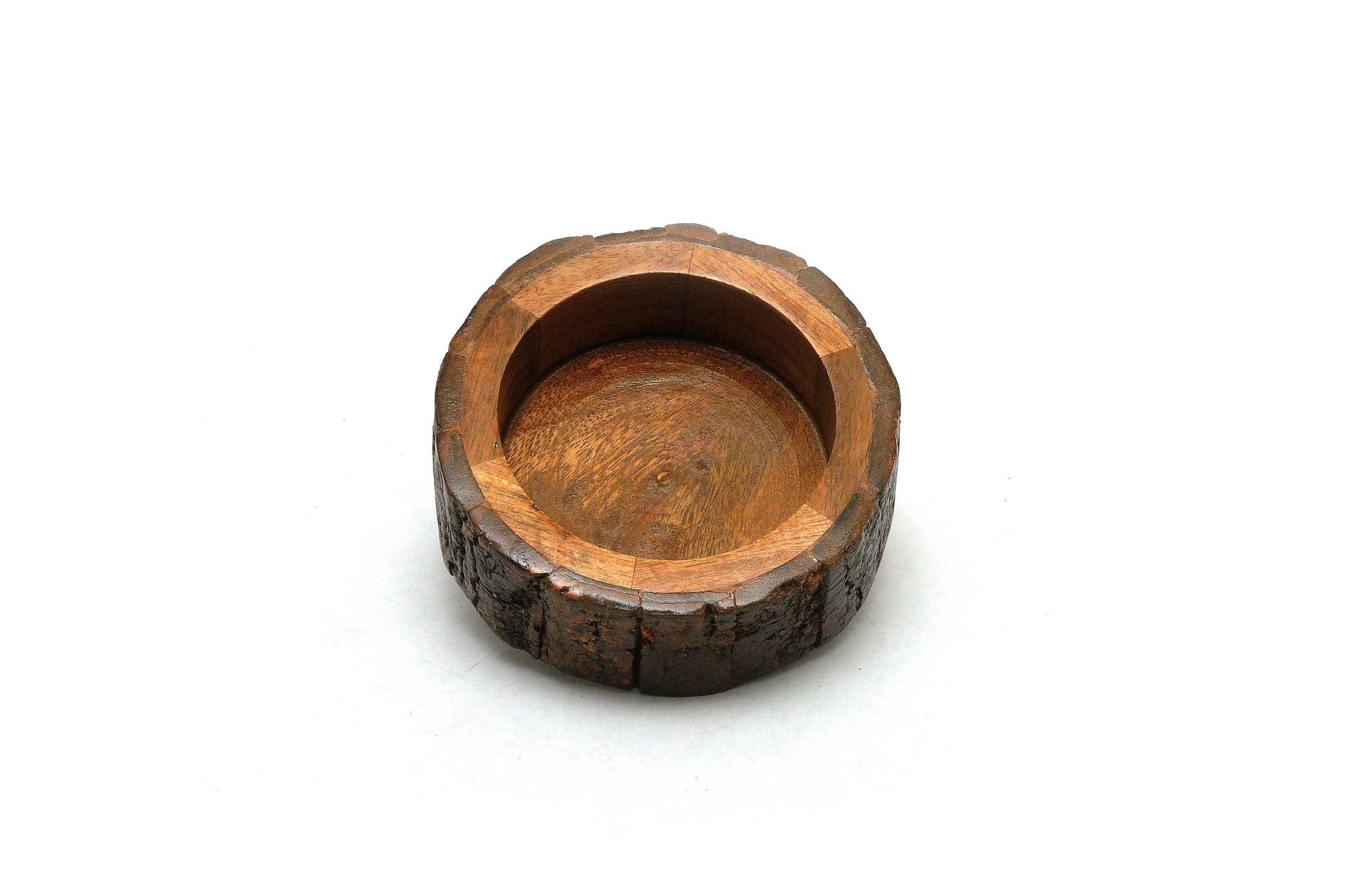 Advance Pet Products - Wholesale Pet Bowl - Cat/Dog - All-Natural Mango Wood Bark Water and Food Bowl Non-BPA Coat3