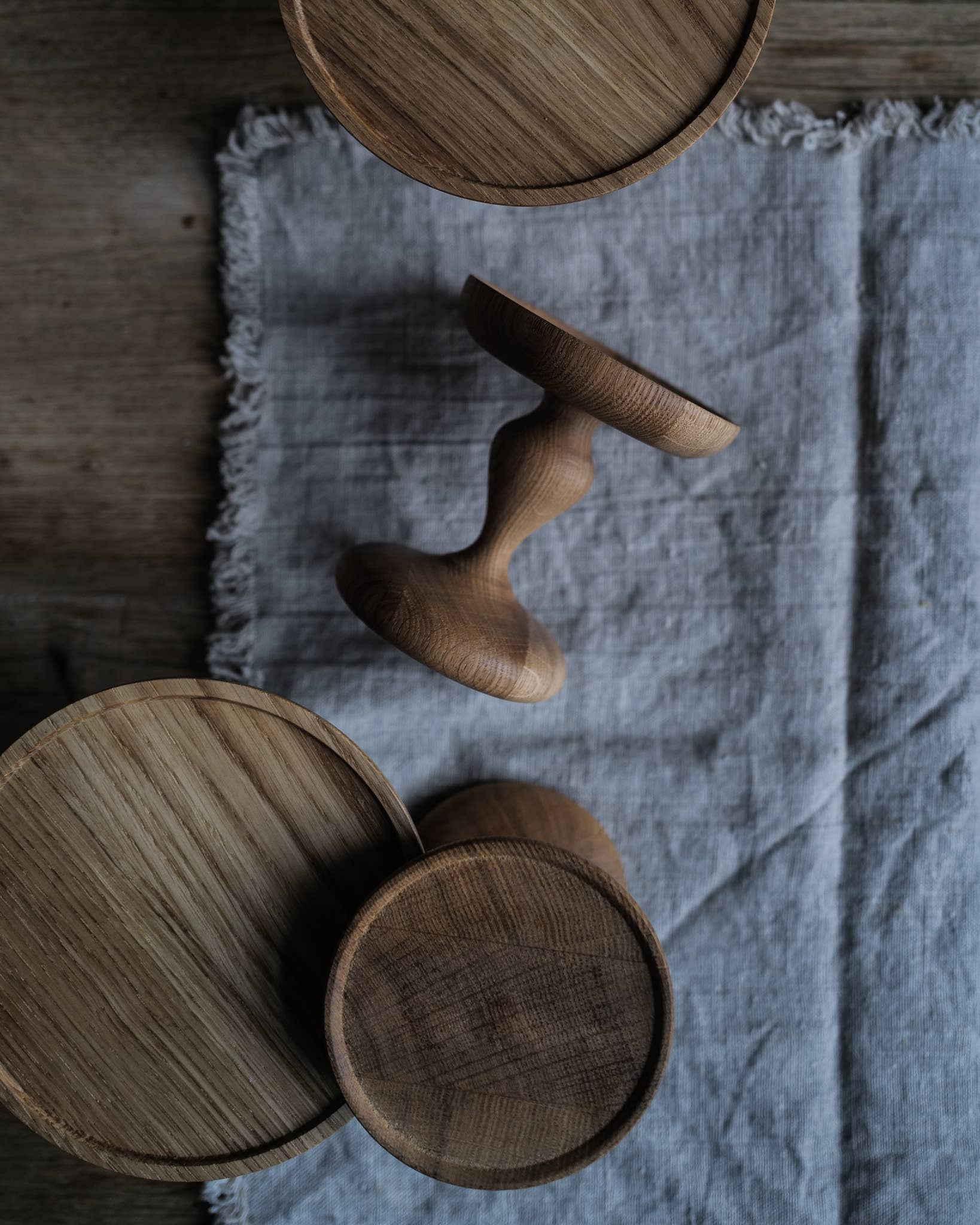 OVO Things – Suporte de vela por atacado – Suporte médio para vela em carvalho envernizado5