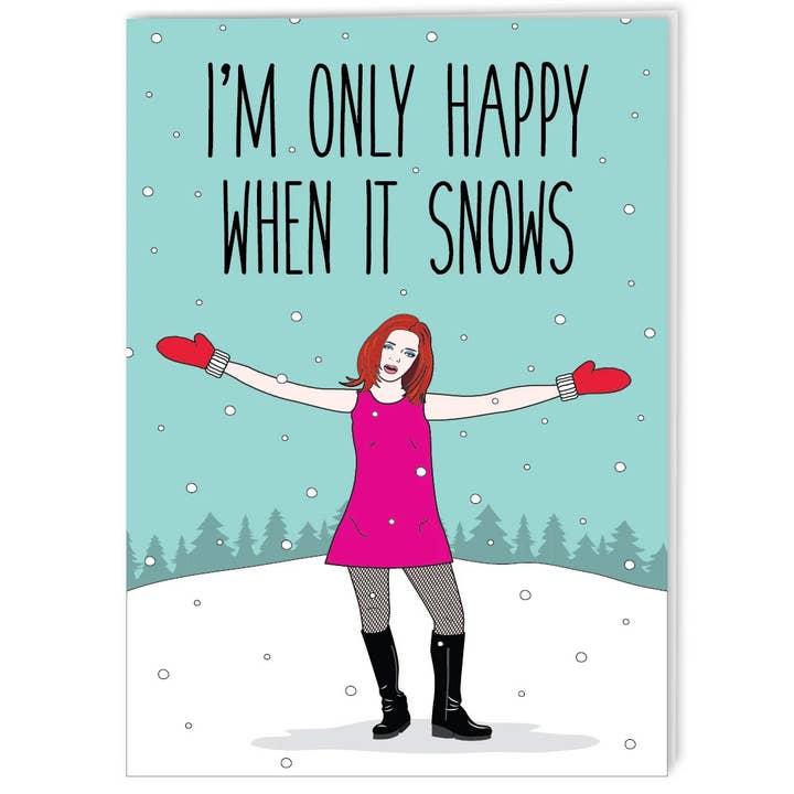 Shirley Manson 90s Grrrl Holiday Christmas Greeting Card for wholesale by Krystan Saint Cat