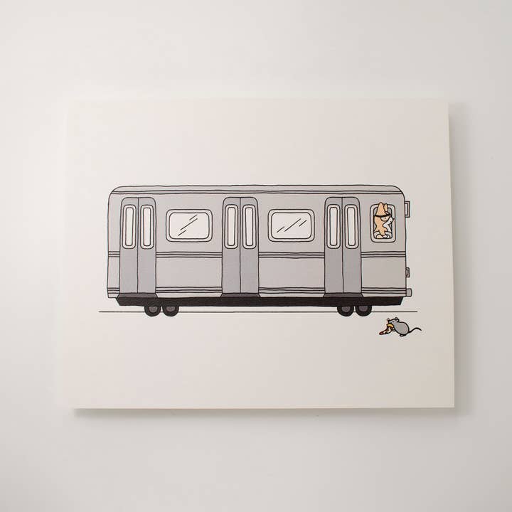 NYC Subway Pizza Rat 8x10 Art Print for wholesale by Tiffbits