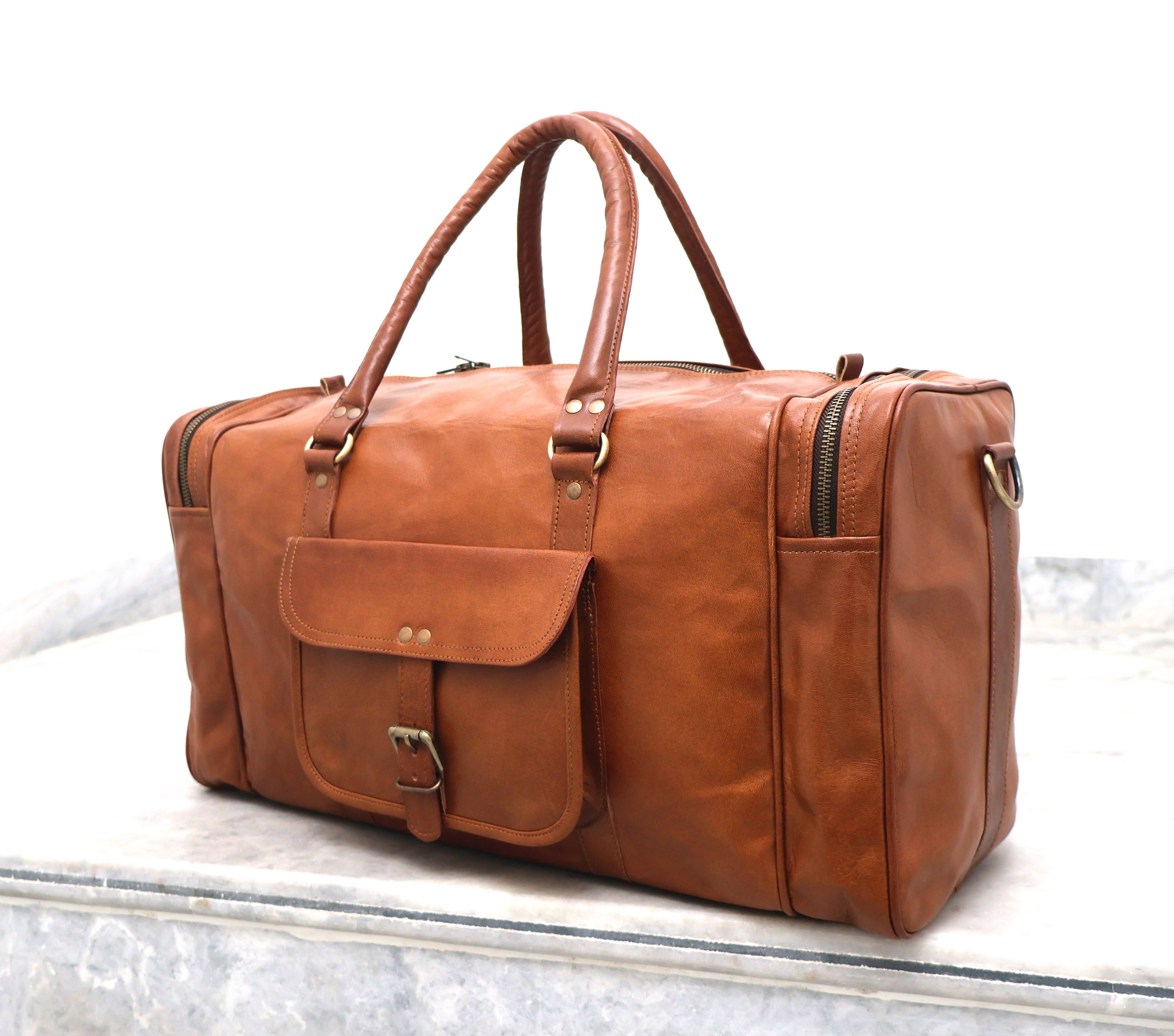 Billion Brothers - Wholesale Weekender Bag - Men's - Genuine Leather Duffle Bag Weekender Overnight Gym Bag3