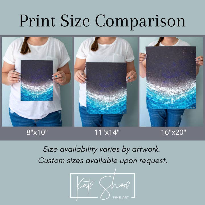 Kate Shore Fine Art - Wholesale Art Print - Print | Beach Walk Sketch 4, Long Print7