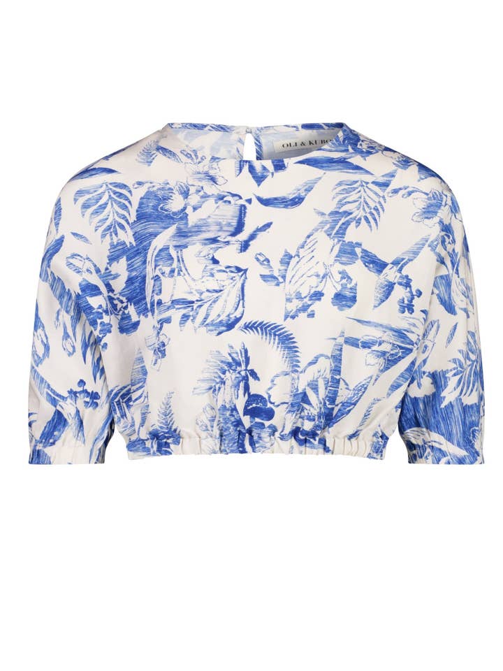 HAVANA CROP TOP - BLUE HAVANA for wholesale by Oli and Kubo