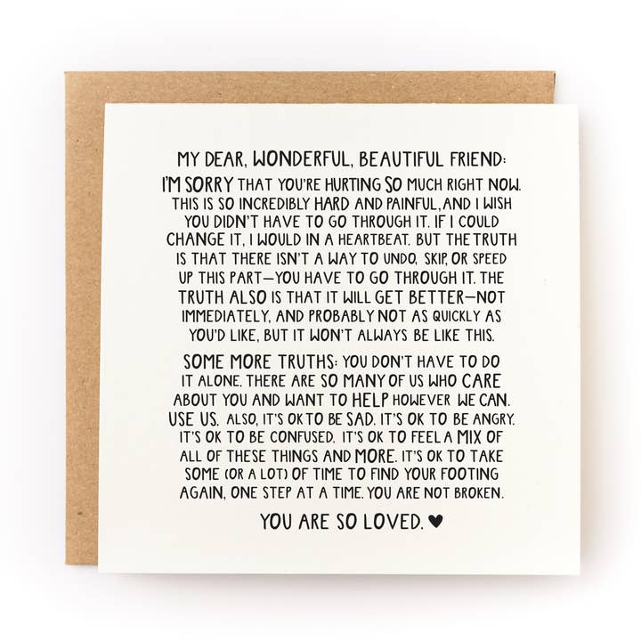 You Are So Loved Breakup Card for wholesale by Kwohtations