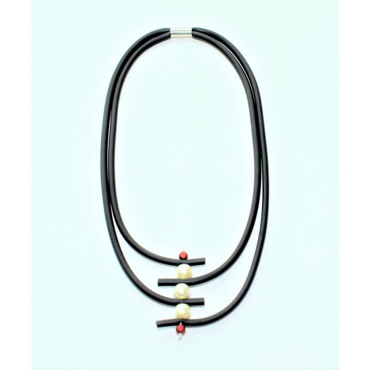 Neoprene Harmonious Necklace for wholesale by Laurent Scott Collection
