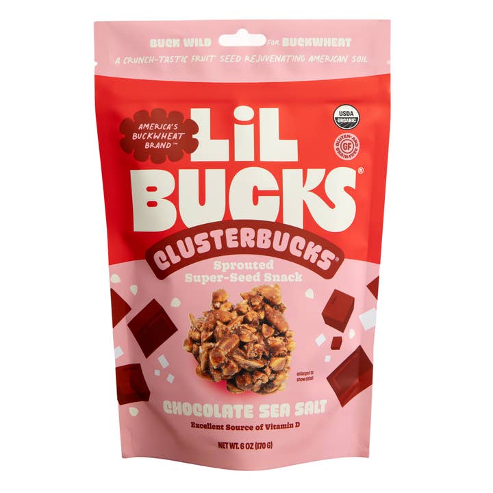 Clusterbucks Gluten-Free Bites - Chocolate Sea Salt- 6pk for wholesale by Lil Bucks