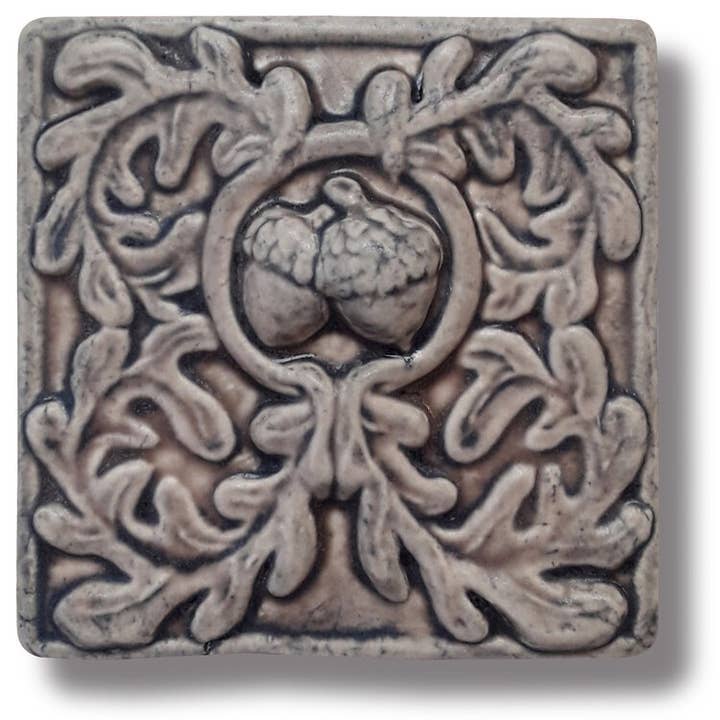 Whistling Frog Tile Inc. - Wholesale Wall Tile - Acorn Floral Art Tile Fall theme ceramic wall decor Autumn1