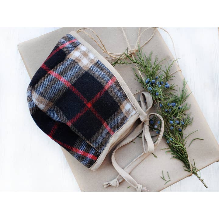 OLIVE & CRADLE - Venta al por mayor Gorro - Bebé - Gorro de bebé niño de cuadros navideños