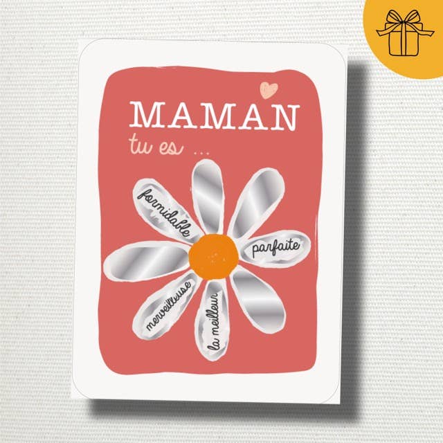 GRATTE MOI papeterie - Wholesale Mother's Day Card - Scratch card "for mom" Daisy