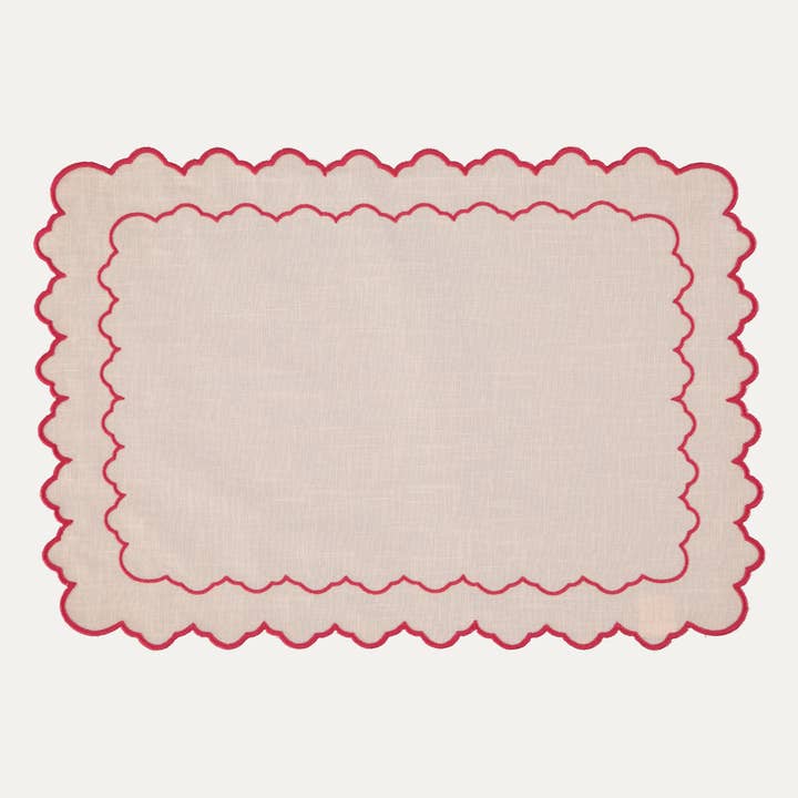 Mariaida Home - Wholesale Tablecloth - Individual Esmeralda, Baby Pink with Pink1