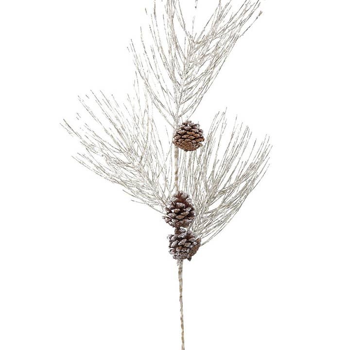 A&B Home Group Inc. - Wholesale Christmas decoration - 34.8"H Pine/Pinecone Birch Spray 96EA/CTN0