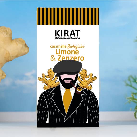 Kirat Bio-Zitronen- und Ingwer-Bonbons 40 g für den Großhandel von Kirat