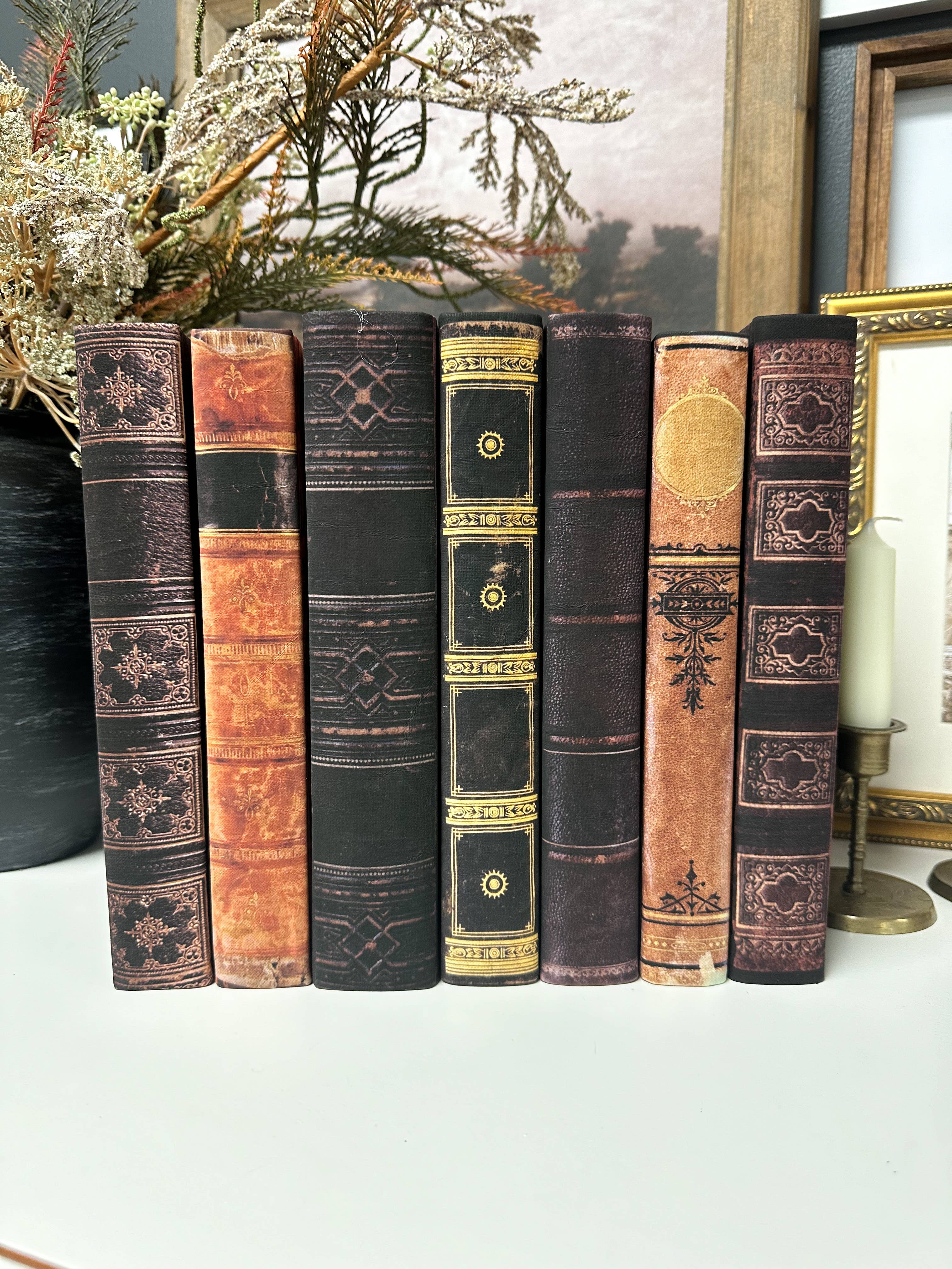 The House of Elements - Wholesale Decorative Tabletop Object - Vintage Inspired Fabric Wrapped Books7