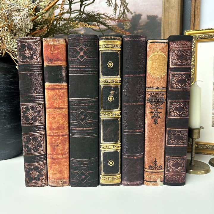 The House of Elements - Wholesale Decorative Tabletop Object - Vintage Inspired Fabric Wrapped Books7