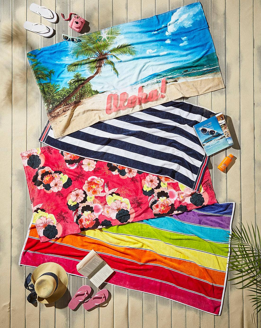 Allure Bath Fashions – wholesale Beach towel – Nautical Stripe Beach Towels - 100% Cotton Rainbow / Navy3