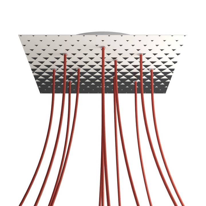 Rosette XXL Rose-One firkantet, 400 mm med 12 huller og 4 sidehuller - for engroshandel hos LIGHTINUP S.R.L.