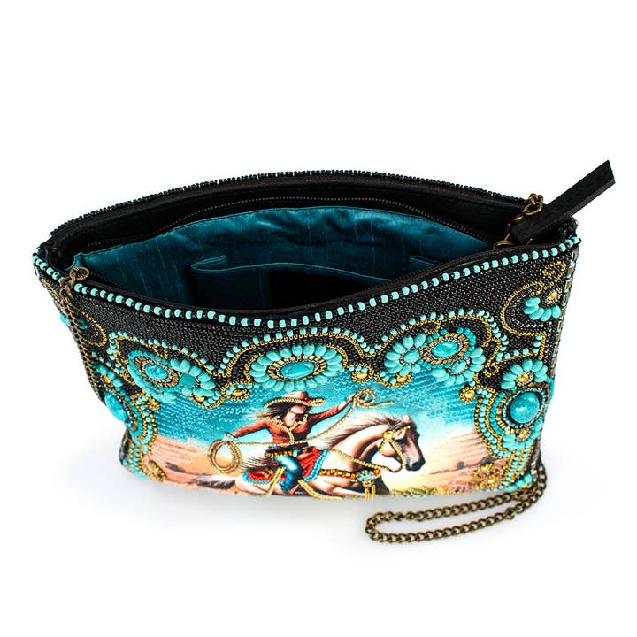 Mary Frances Accessories - Venta al por mayor Bandolera - Mujer - Bolso bandolera vaquero con cuentas y bordado.