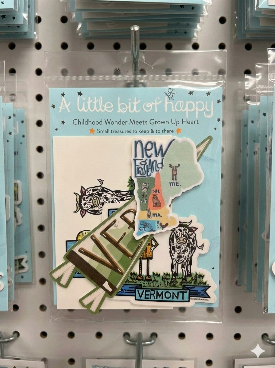 Block21Prints - Wholesale Gift Bag Set/Pack - Vermont Gift Bundle | Stickers & Postcard1