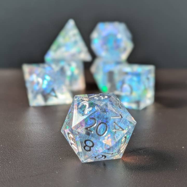 EBONWOOD - Wholesale Dice - Sylvan Aurora 7-Piece Polyhedral Dice Set2