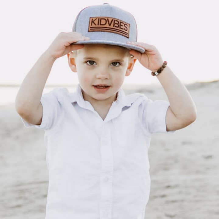 KIDVIBES KIDS SnapBack (Heather Grey) for wholesale by Dadbod Apparel