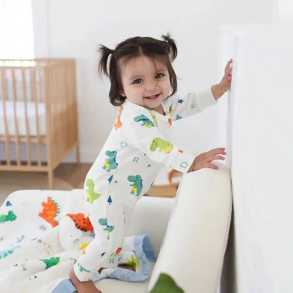 Snuggle Buds - Wholesale Clothing Set - Baby - Newborn Bundle: Dino Dreams Blanket + Zipped Onesie (Newborn Set)4
