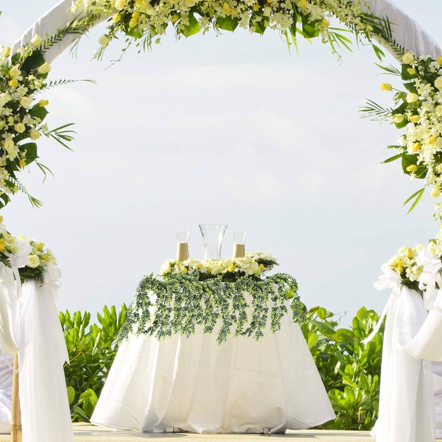 Larksilk - Wholesale Bunting/Garland - Set of 6 Green Eucalyptus Garlands | 6 Foot Long3