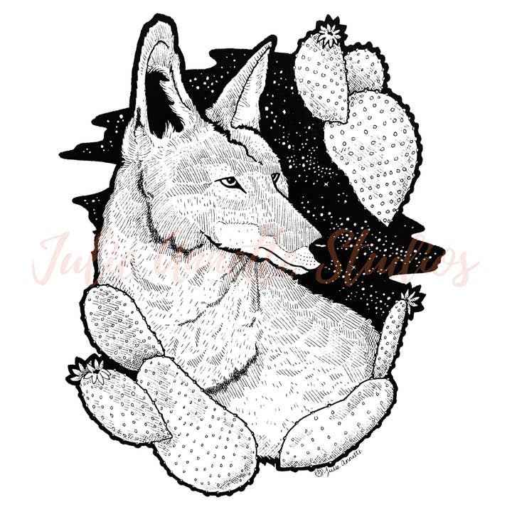 Coyote 4x4 gestanzte Aufkleber für den Großhandel von Julie Annette Studios