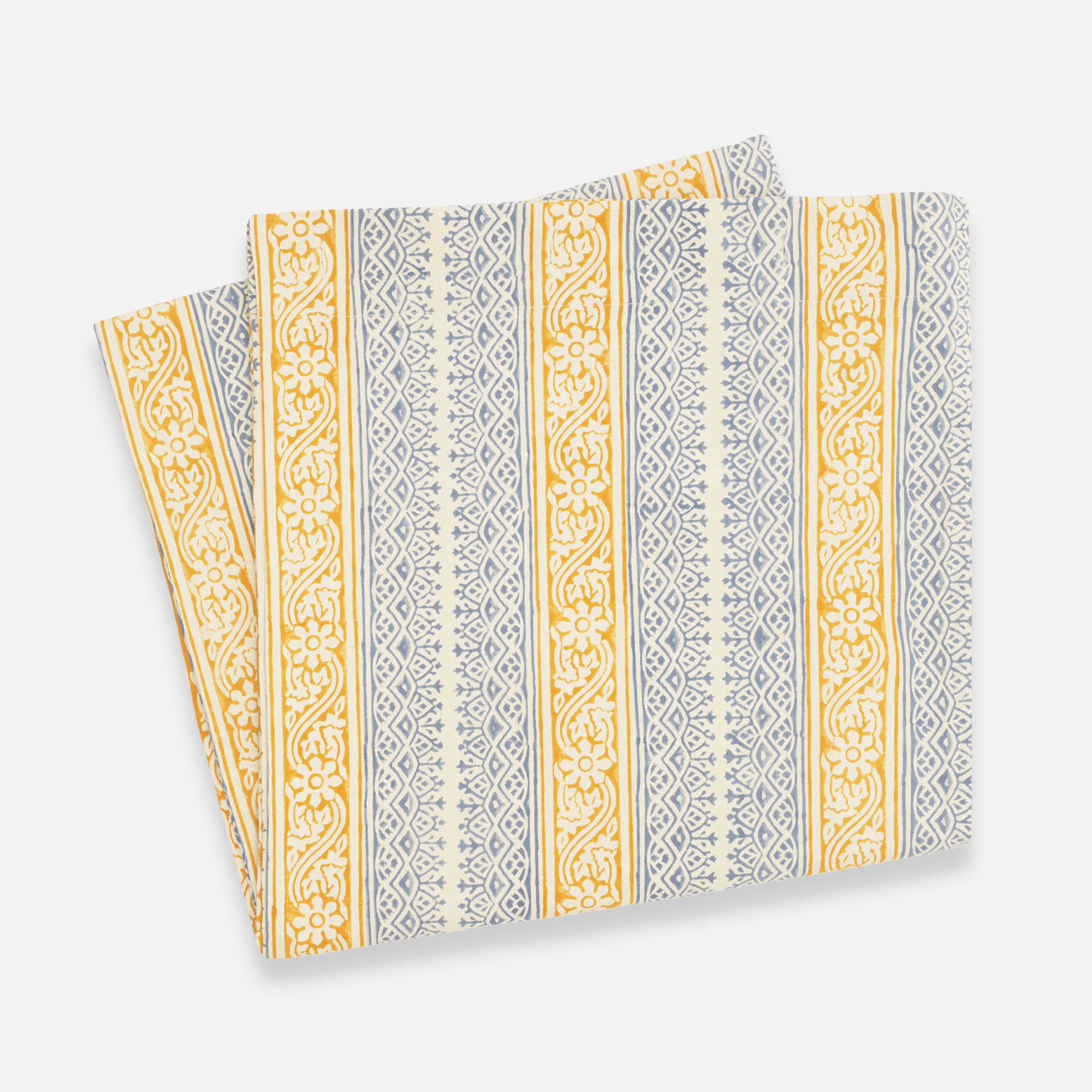 Anchal - Wholesale Shower Curtain - Floral Stripe Block Print Shower Curtain3