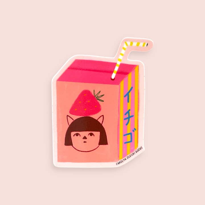 Ichigo Milk - Uitgesneden Sticker voor wholesale door Carolyn Suzuki