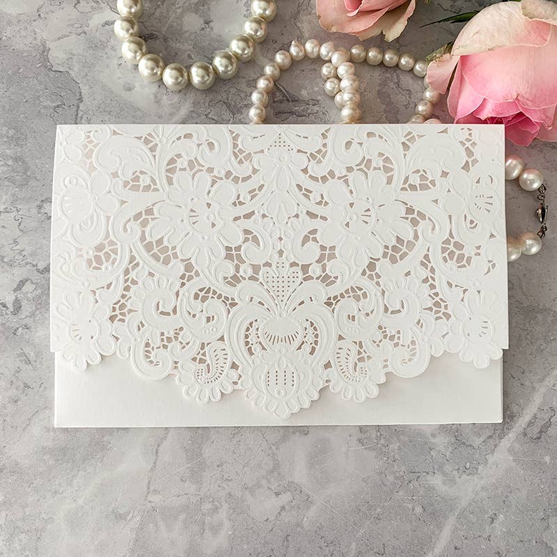 Imaginediy - Wholesale Invitations - Parisienne Wedding Invitation - Matt Off White