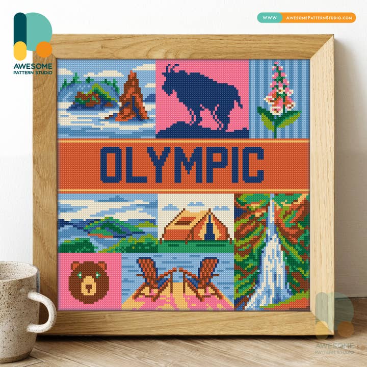Olympic National Park DS2810, Diamond Painting Kit - 120x120 for wholesale by Awesome Pattern Studio