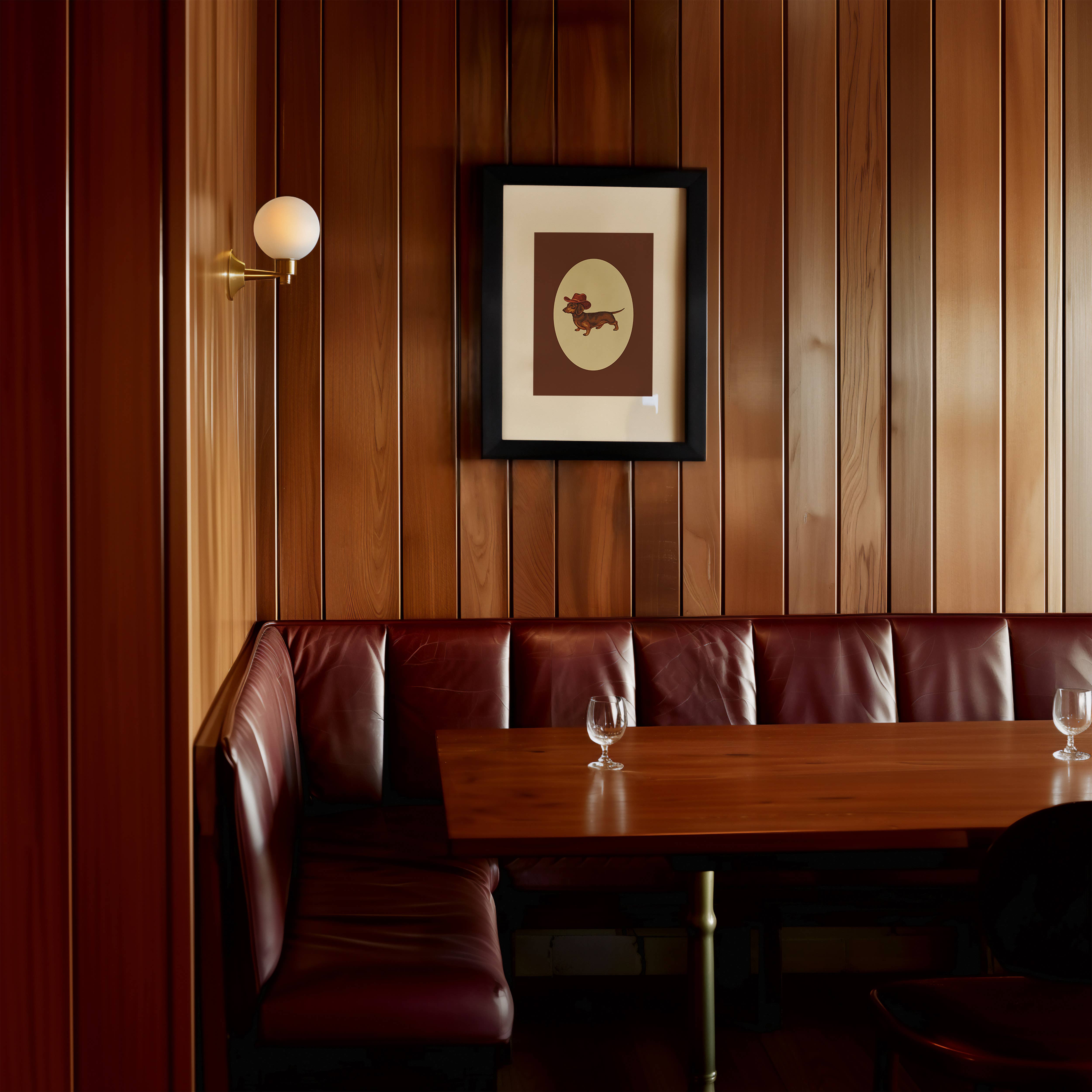 Artbaby & Co. - Vendita all'ingrosso Stampa artistica - Stampa d'Arte da Parete Bassotto Occidentale/Cowboy Weiner Dog2