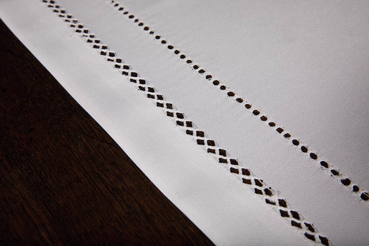 Xia Home Fashions & Manor Luxe - Vendita all'ingrosso Runner - Orlo doppio-14 x 72" -Corsa-Avorio Pino Rosso Bianco3