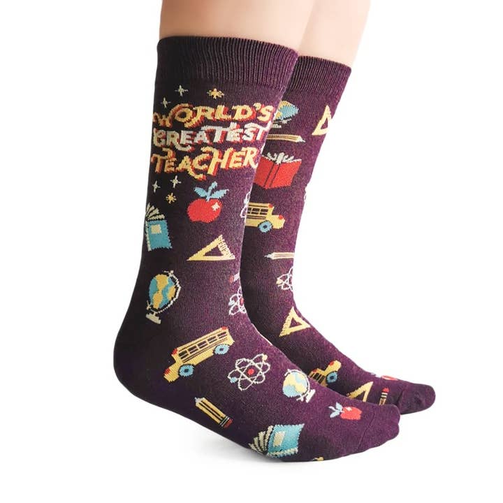 Teacher’s Pet Socks - S/M (Women) for wholesale by Uptown Sox