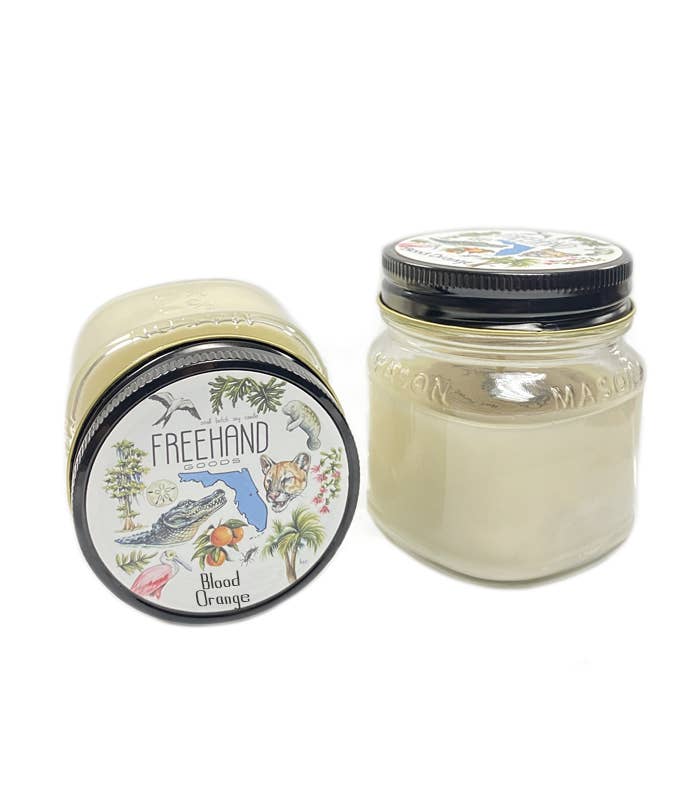 Freehand Goods - Wholesale Jar/Filled Candle - Blood Orange Soy Candle