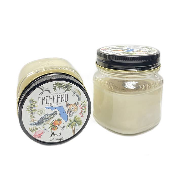 Freehand Goods - Wholesale Jar/Filled Candle - Blood Orange Soy Candle0