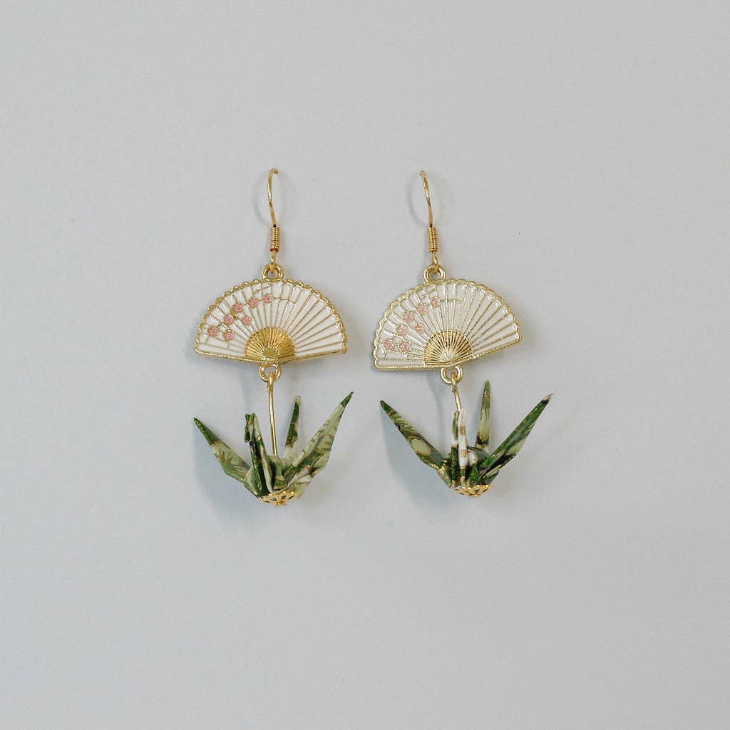 Kamyi.Art Origami Designs - Wholesale Dangle Earrings - Crane and Fan Earrings3