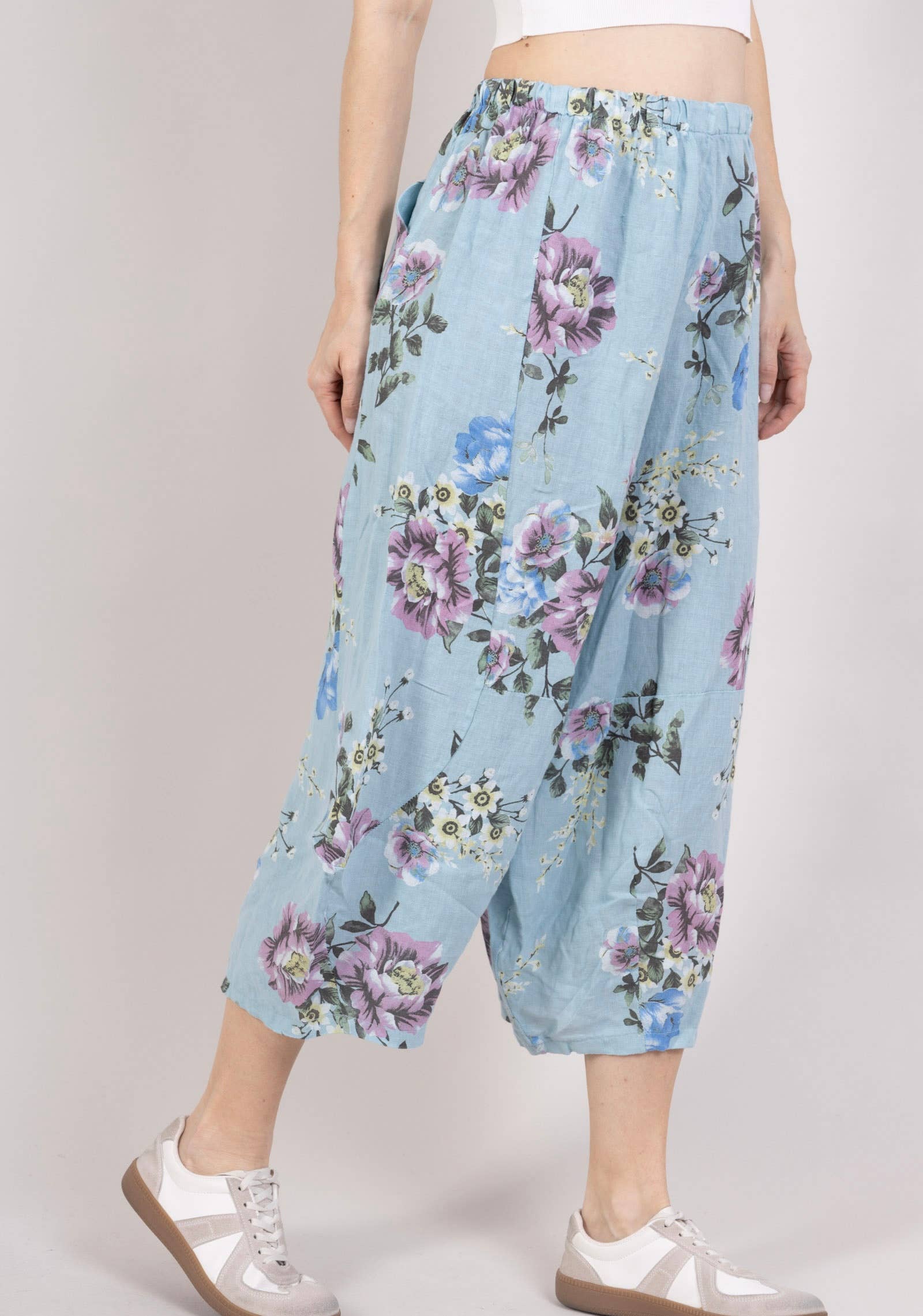 LINEN & COTTON HOUSE - Wholesale Broek - Dames - 75096 linnen broek met zakken en nieuwe print22