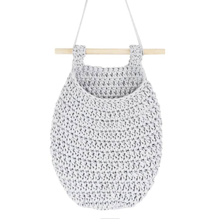 Panier suspendu en crochet, grand | GRIS CLAIR pour la vente par Zuri House