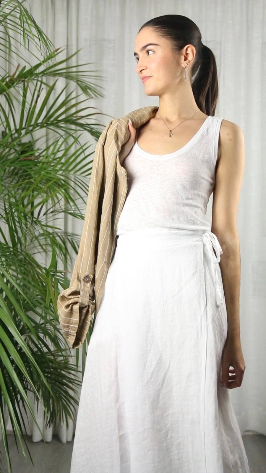 Linen & More - Wholesale Skirt - Women's - REF 6088 100% LINEN SKIRT7