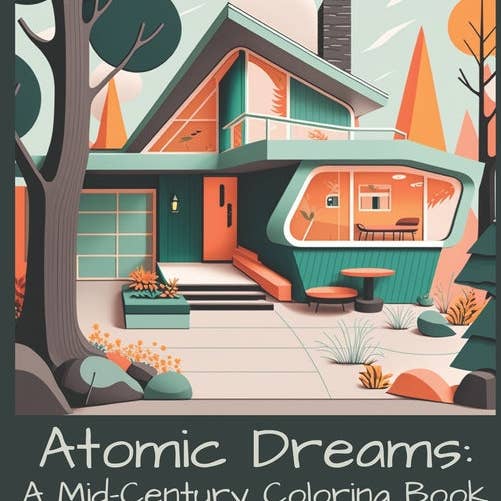 Books by splitShops - Wholesale Coloring & Activity Book - Adult - Atomic Dreams: A Mid-Century Coloring Book - Paperback