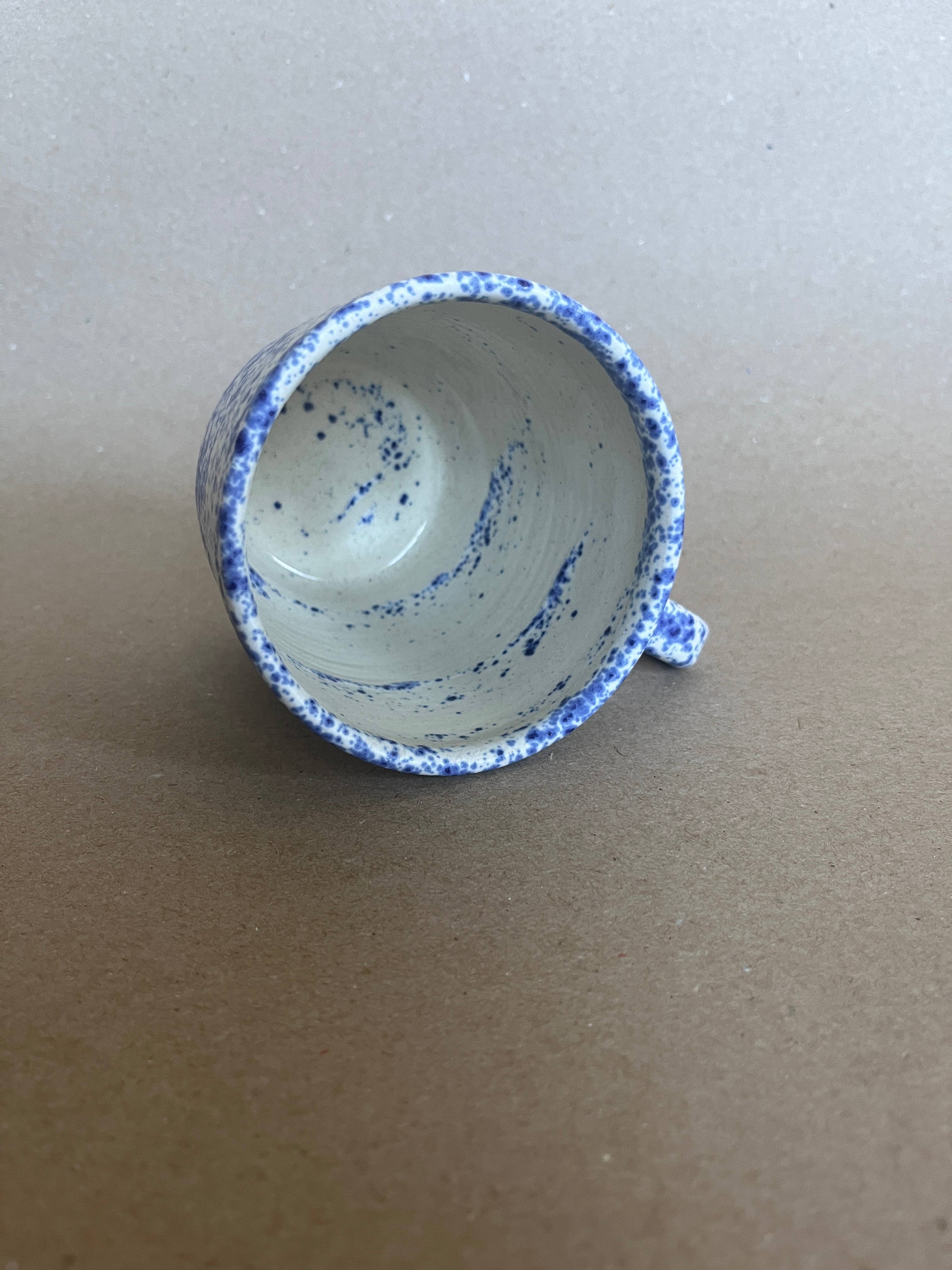 Ninth House Goods - Wholesale Coffee Mug - Blue Splatter Mug2