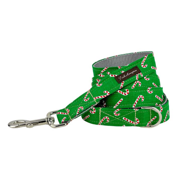 Grøn/rød/hvid Candy Cane hundesnor - 1049 for engroshandel hos Trish Hampton