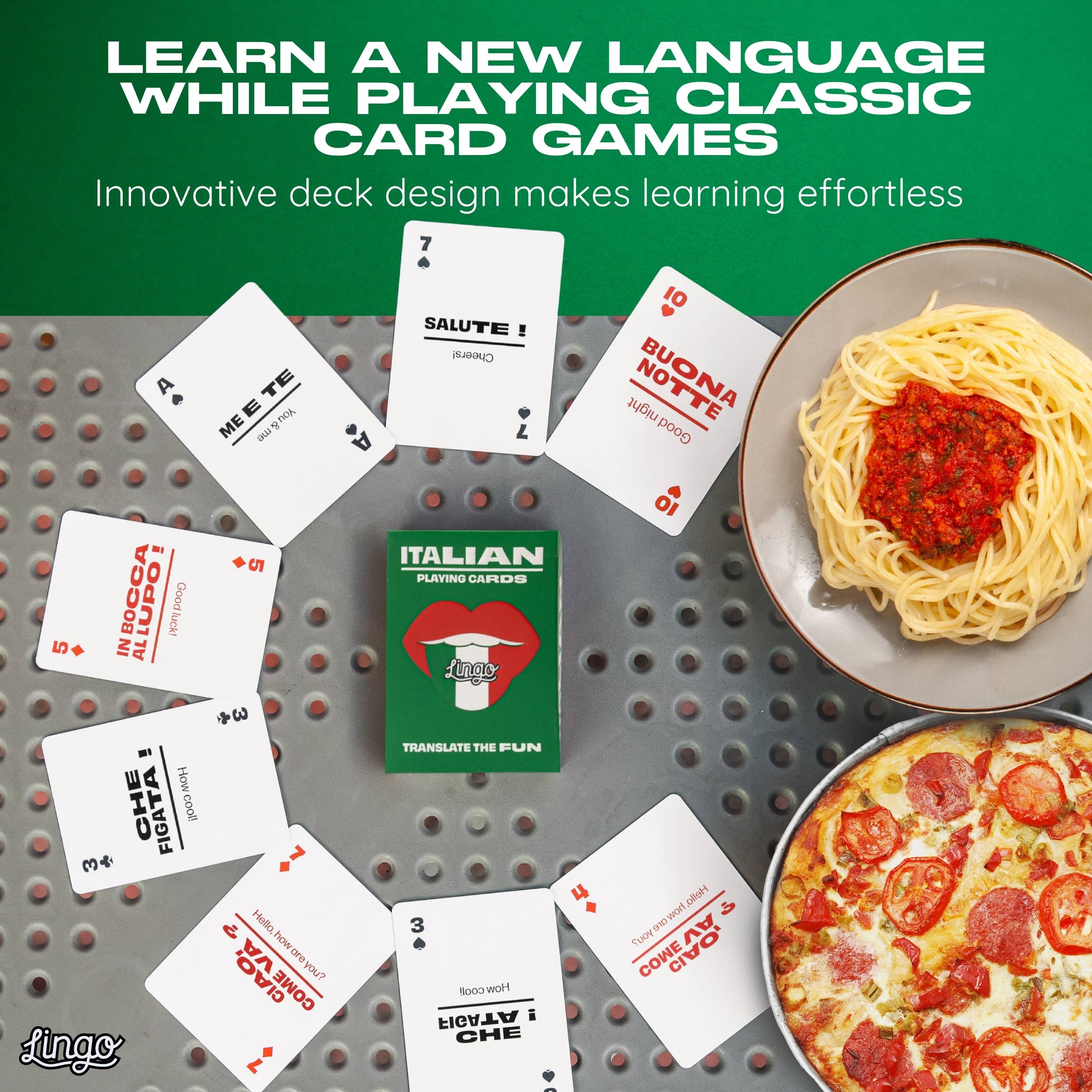 Lingo Playing Cards - Vente Jeu de cartes - Cartes à jouer de voyage italiennes3