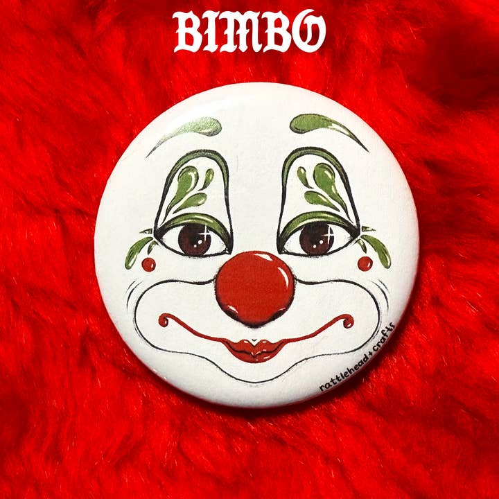 Rattlehead Crafts - Wholesale Lapel Pin/Button - Clown Face Buttons1