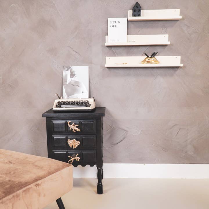 Housevitamin bv - Wholesale Wall Mounted Shelf - Wall Shelf - Metal - Beige - Set of 3 - 40/50/60cm6