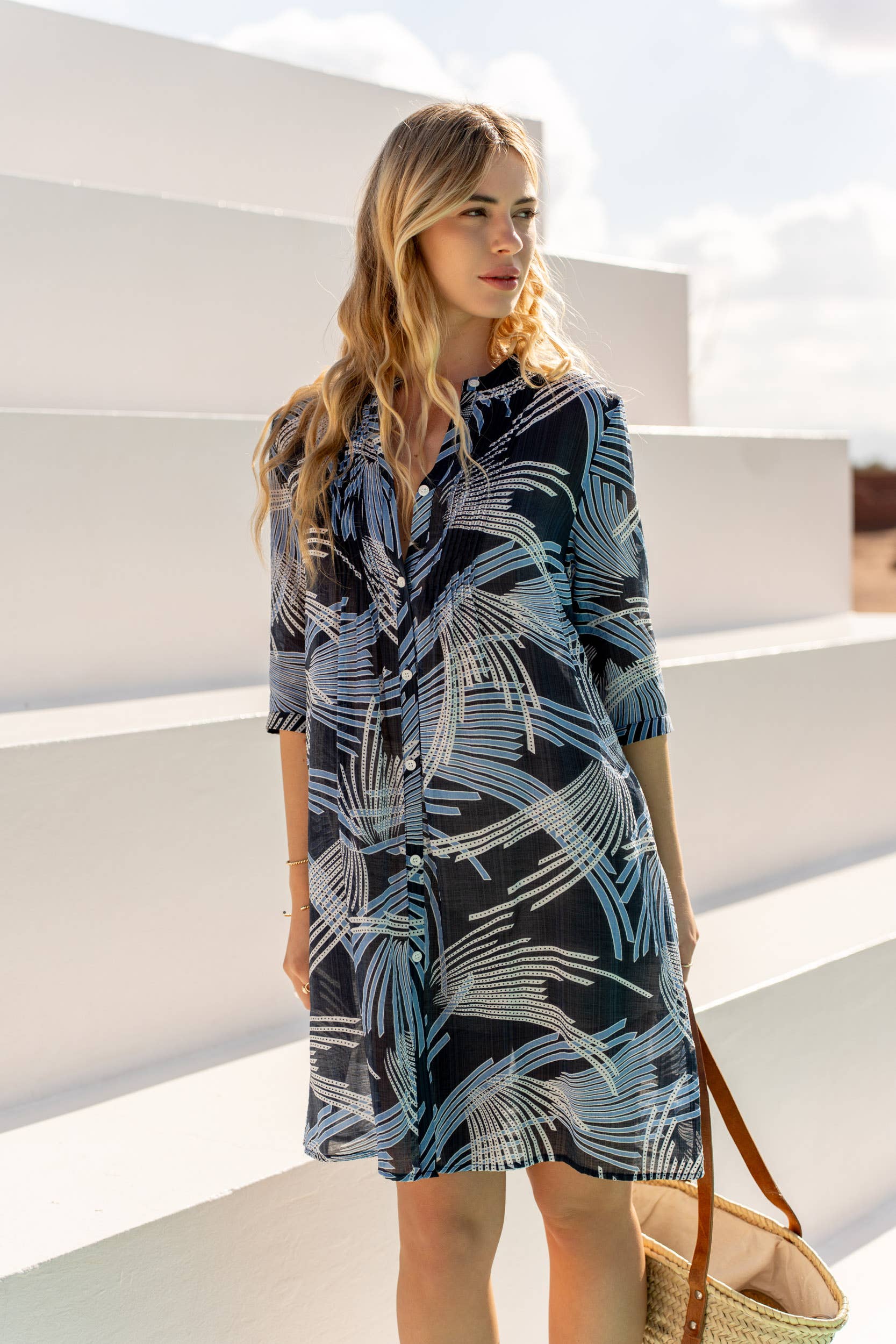 CHOKLATE PARIS - Wholesale Dress - Women's - Palma printed shirt dress in silk viscose - CK082160